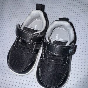 Kids Black Velcro Athletic Shoes